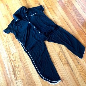 BEAUTIFULLY SOFT CROP NOTCH COLLAR PAJAMA SET